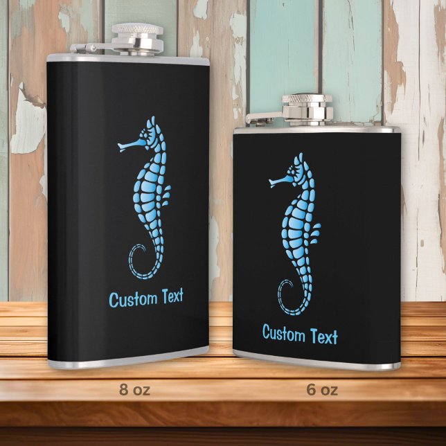 Seahorse Blue Hip Flask (Creator Uploaded)