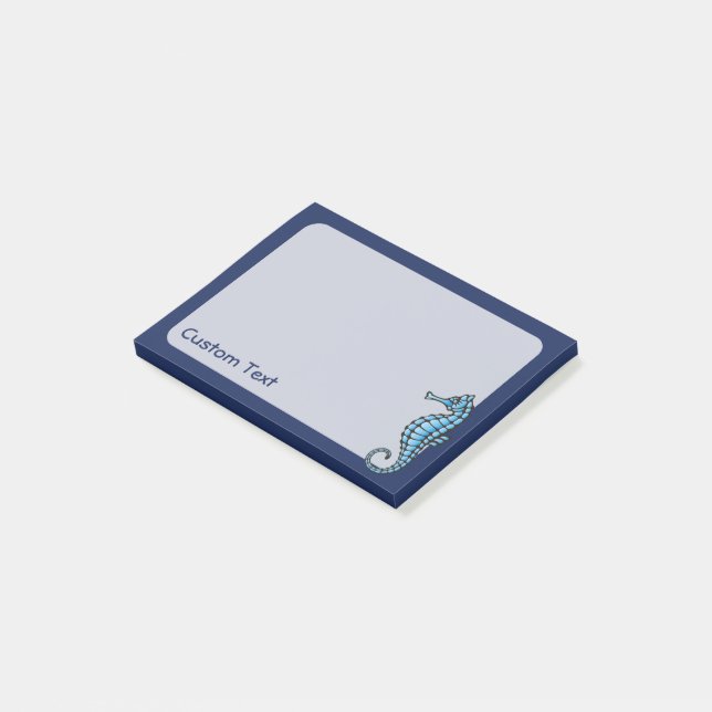 Seahorse Blue Post-it Notes (Angled)