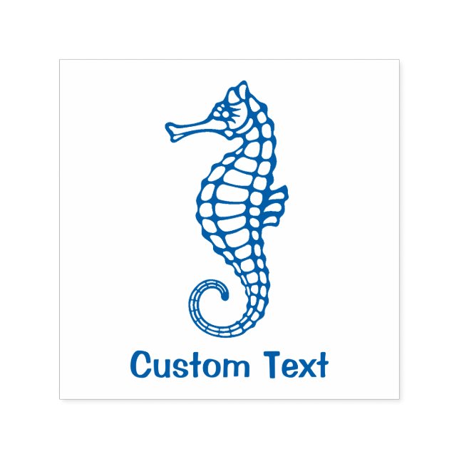 Seahorse Blue Self-inking Stamp (Design)