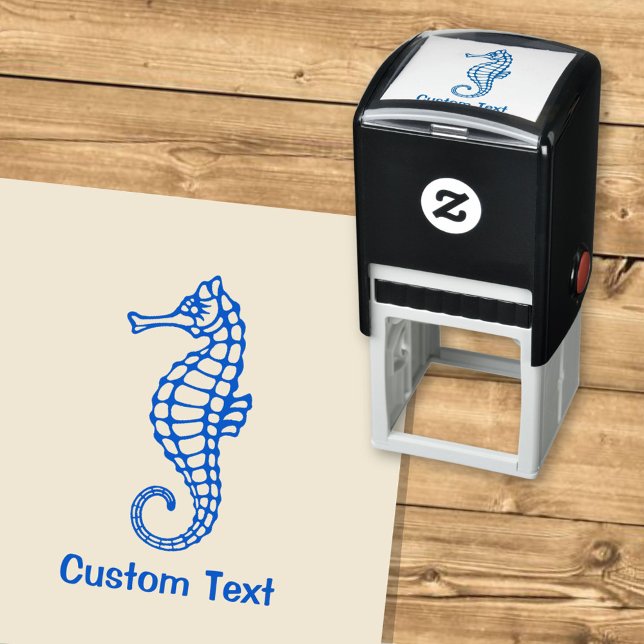Seahorse Blue Self-inking Stamp (Creator Uploaded)