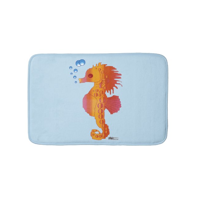 Seahorse Bubble Baby Bath Mat (Front)