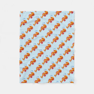 Seahorse Bubble Baby Fleece Blanket