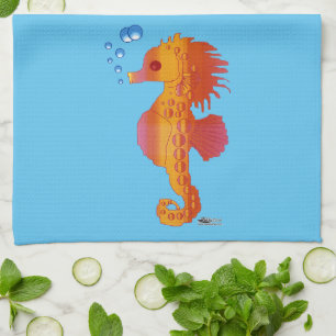Seahorse Bubble Baby Tea Towel