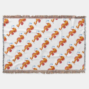 Seahorse Bubble Baby Throw Blanket