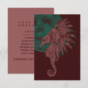 seahorse by the moon invitation