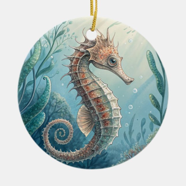 seahorse ceramic ornament (Front)