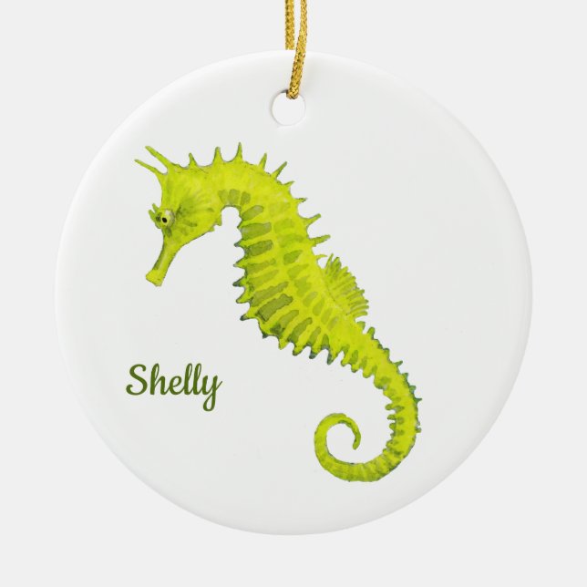 Seahorse Ceramic Ornament (Front)