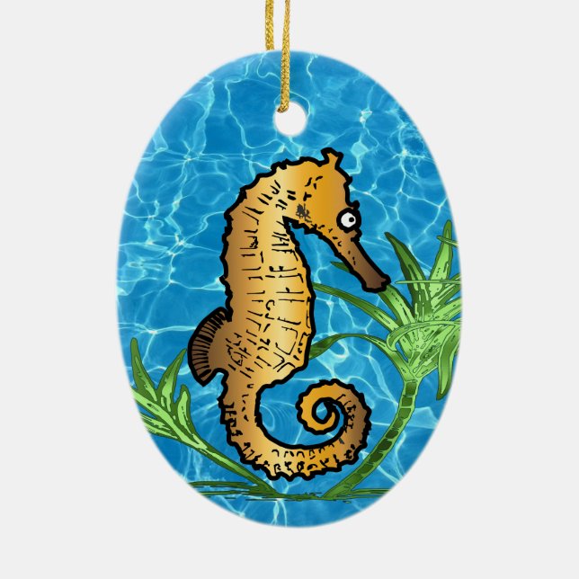 Seahorse Ceramic Ornament (Back)