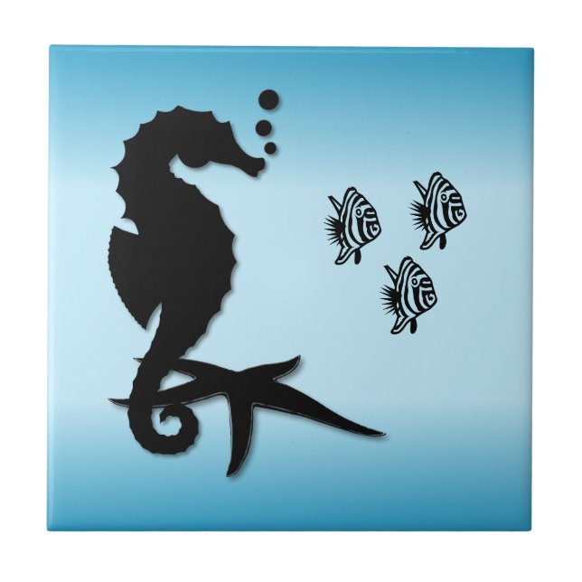 Seahorse Ceramic Tile (Front)