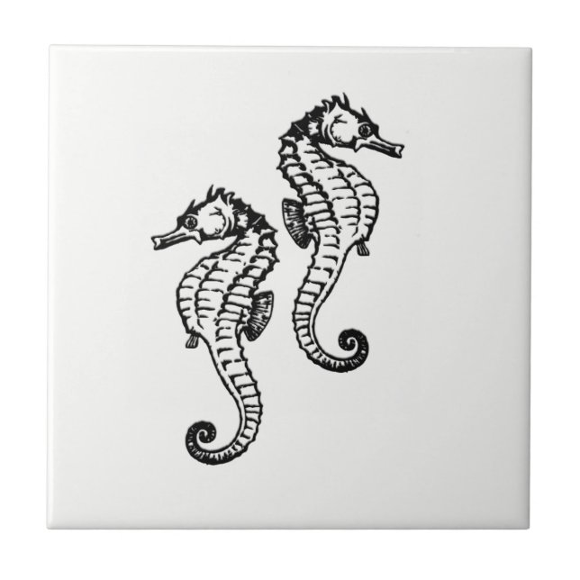 Seahorse Ceramic Tile (Front)