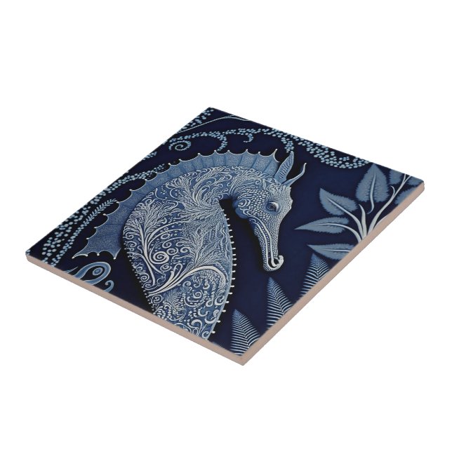 Seahorse  ceramic tile (Side)