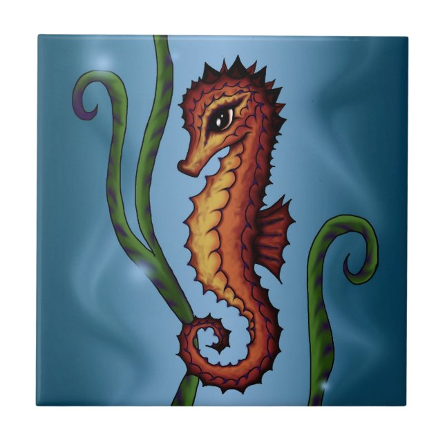 Seahorse Ceramic Tile (Front)
