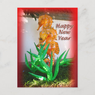 Seahorse Chinese New Year Postcard