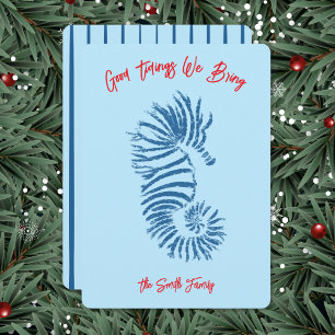 Seahorse Christmas Card