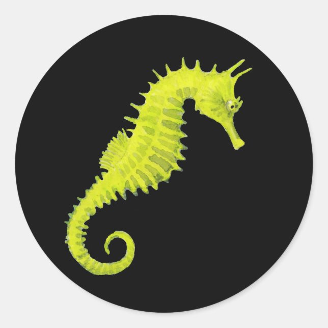 Seahorse Classic Round Sticker (Front)