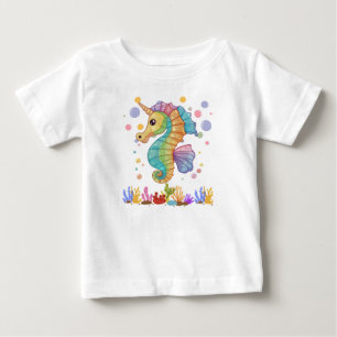 Seahorse Colourful Print Baby T-Shirt