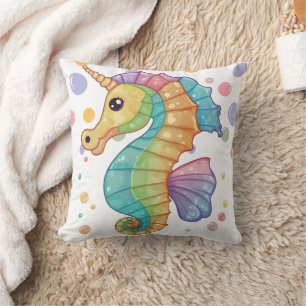 Seahorse Colourful Print Cushion