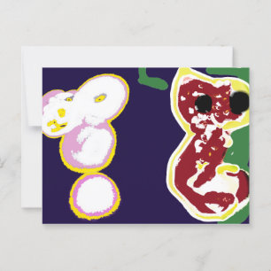 Seahorse cool summer postcard