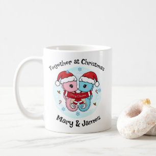 Seahorse Couple Christmas Personalized Mug