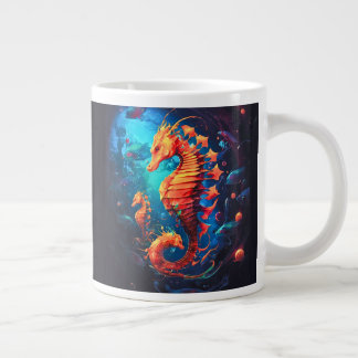 Seahorse Dreams, Surreal Otherworldly Sealife Large Coffee Mug
