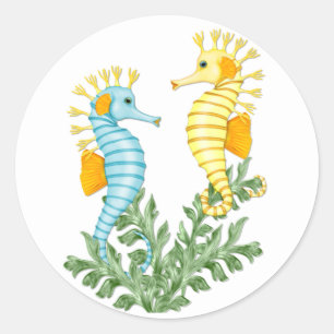 Seahorse Fantasy Classic Round Sticker