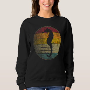 Seahorse Fish Ocean Vintage Distressed Retro 70s 8 Sweatshirt