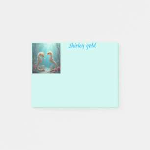 Seahorse friends post it note personalise