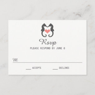 Seahorse Heart - RSVP Card