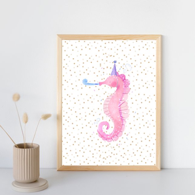 Seahorse Hippocampes Ocean Coastal Nursery Poster (Creator Uploaded)