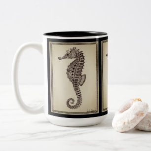 "Seahorse I' 15 oz. two tone mug