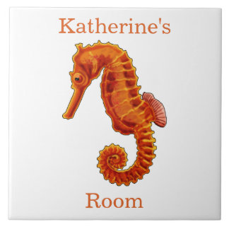 Seahorse Kids Room Marker Ceramic Tile