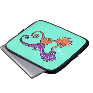 Seahorse Kiss Off-Leash Art™ Laptop Sleeve
