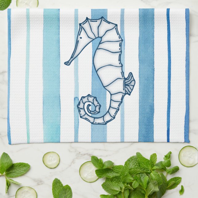 Seahorse Kitchen Towel (Folded)