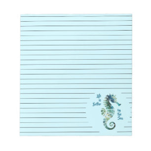 Seahorse – Life is Better by the Sea Notepad