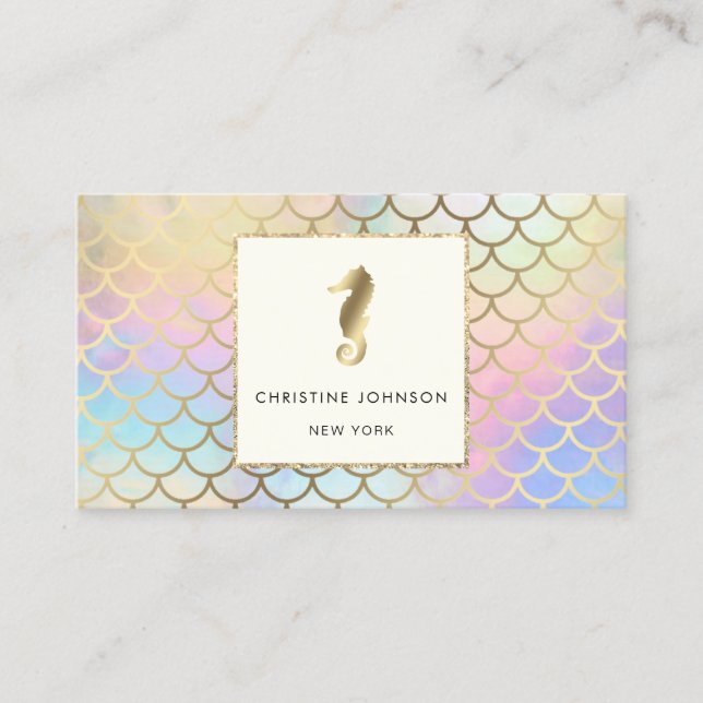 seahorse logo business card (Front)
