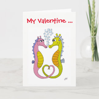 Seahorse Love Holiday Card
