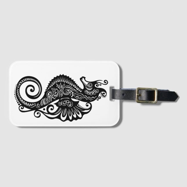 Seahorse Luggage Tag (Front Horizontal)