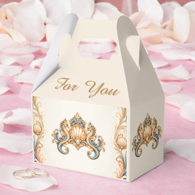 Seahorse luxury beach wedding  favour box (Wedding)
