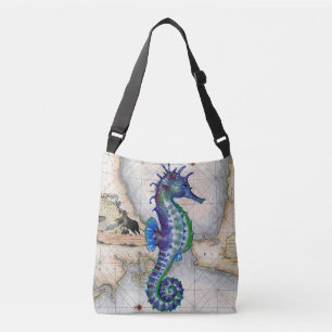 Seahorse Map Gibraltar Crossbody Bag