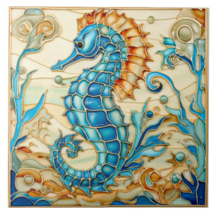 Seahorse Marine Life Aquatic Ceramic Tile
