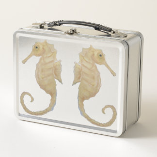Seahorse Maureen Girard Serene Patience Strength Metal Lunch Box