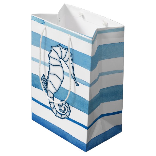 Seahorse Medium Gift Bag (Back Angled)