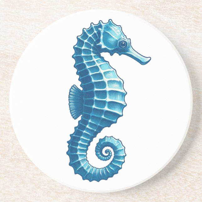 Seahorse Nautical Coaster (Front)