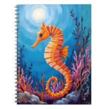 Seahorse | Ocean Animal Coral Reef Watercolor