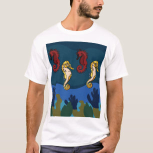 Seahorse Ocean Colourful Animal T-Shirt