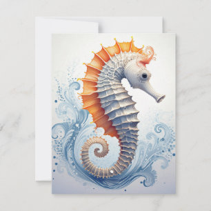 Seahorse on the ocean waves