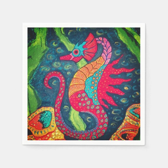 Seahorse Paper Napkin (Front)