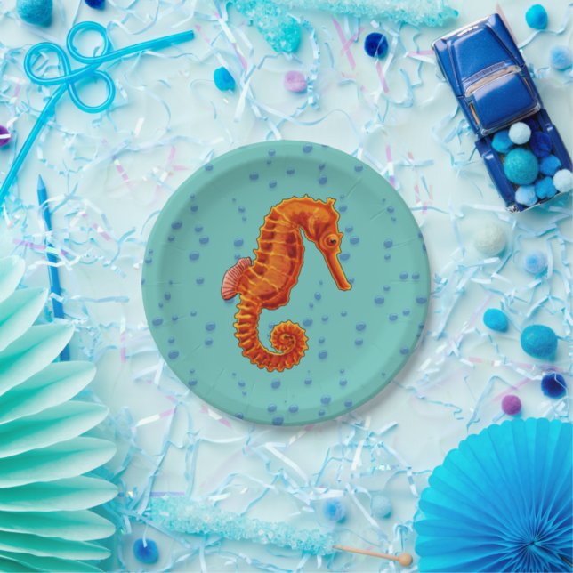 Seahorse Paper Plate (Creator Uploaded)