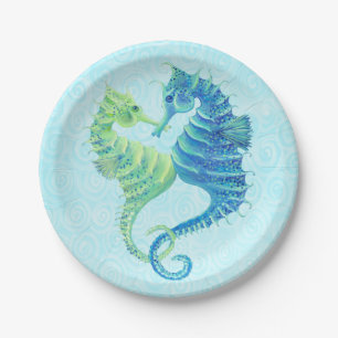 Seahorse Paper Plates