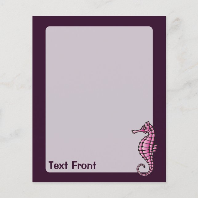 Seahorse Pink Flyer (Front)